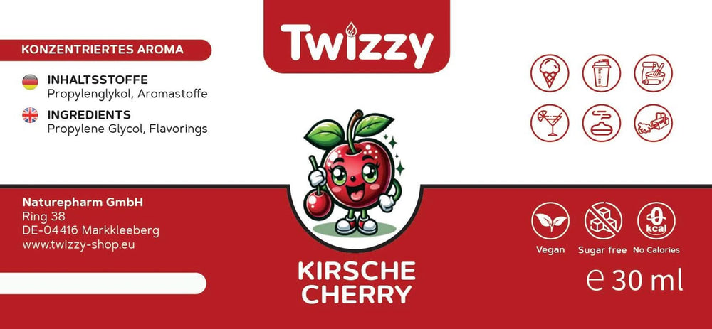 Twizzy, Konzentriertes Kirscharoma, 30 ml Aromen Naty Shop