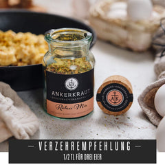 Ankerkraut Rührei Gewürz, für Omelette und Rührei, auch für Veganer und Vegetarier, zuckerfrei, 80 g im Korkenglas