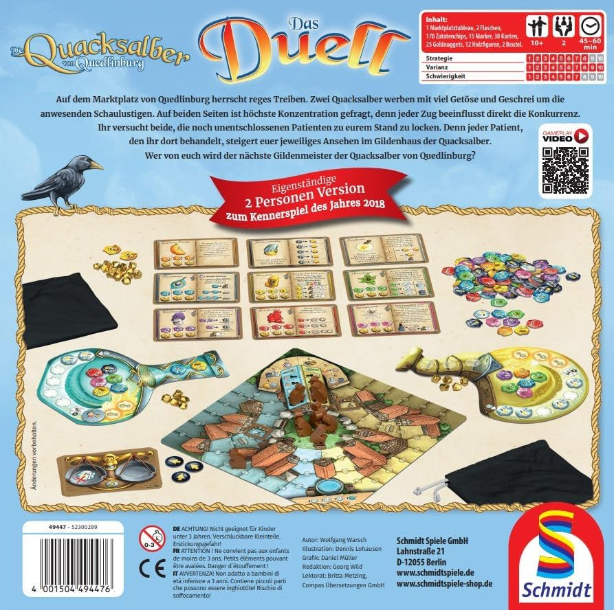Schmidt Spiele 49447 Quacksalber von Quedlinburg, Das Duell, Familienspiel