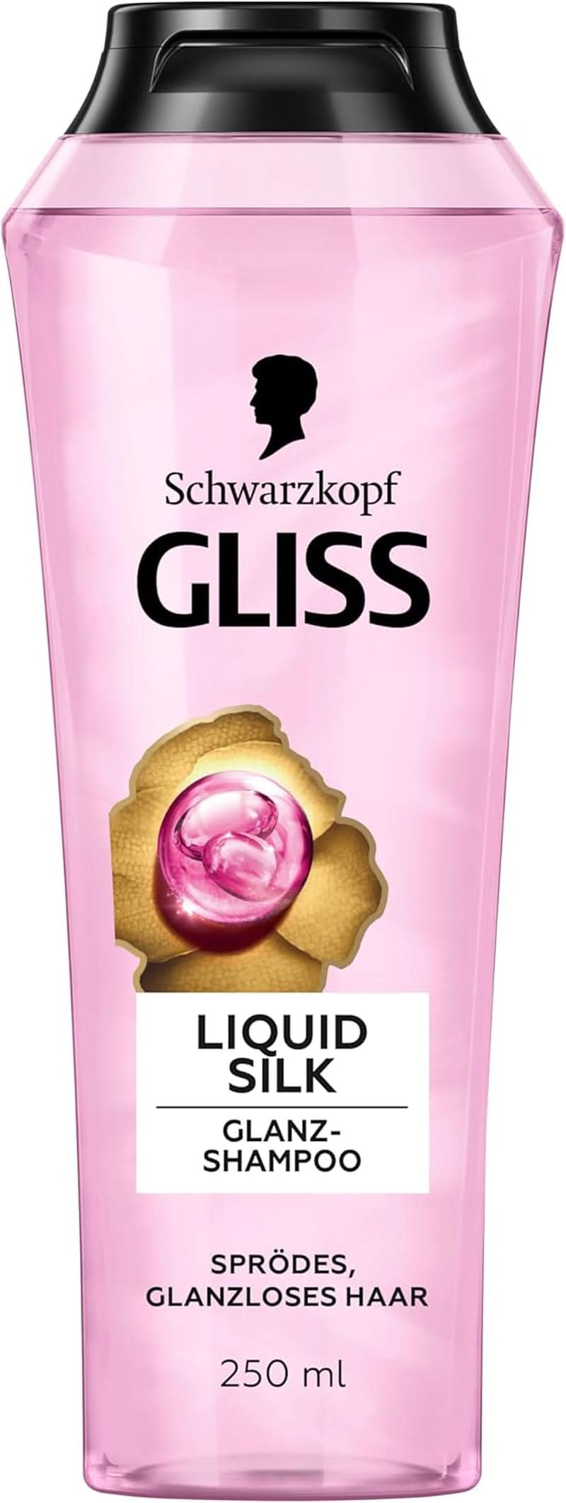 Gliss Shampoo Liquid Silk (250 ml), für brüchiges und stumpfes Haar. Dusche und Bad Naty Shop