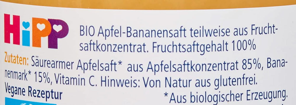 Hipp Banane-Apfel Bio, 6er Pack (6 x 200 ml) Mutter und Kind Naty Shop