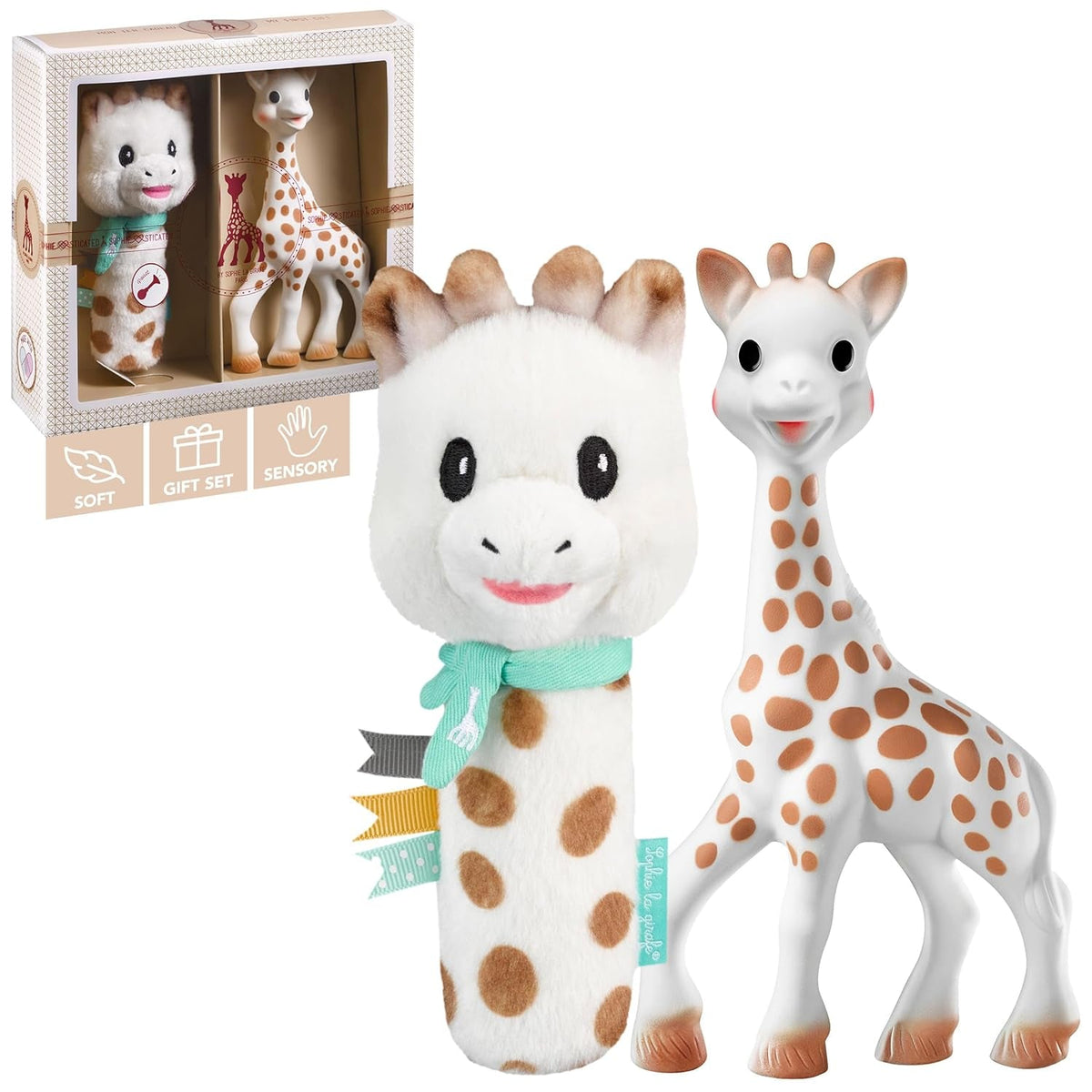 Sophie girafa set cadou de naștere Sophiesticated zornăitor pouet 00012 Jucarii Bebe Naty Shop Singur Setul cadou Sweety