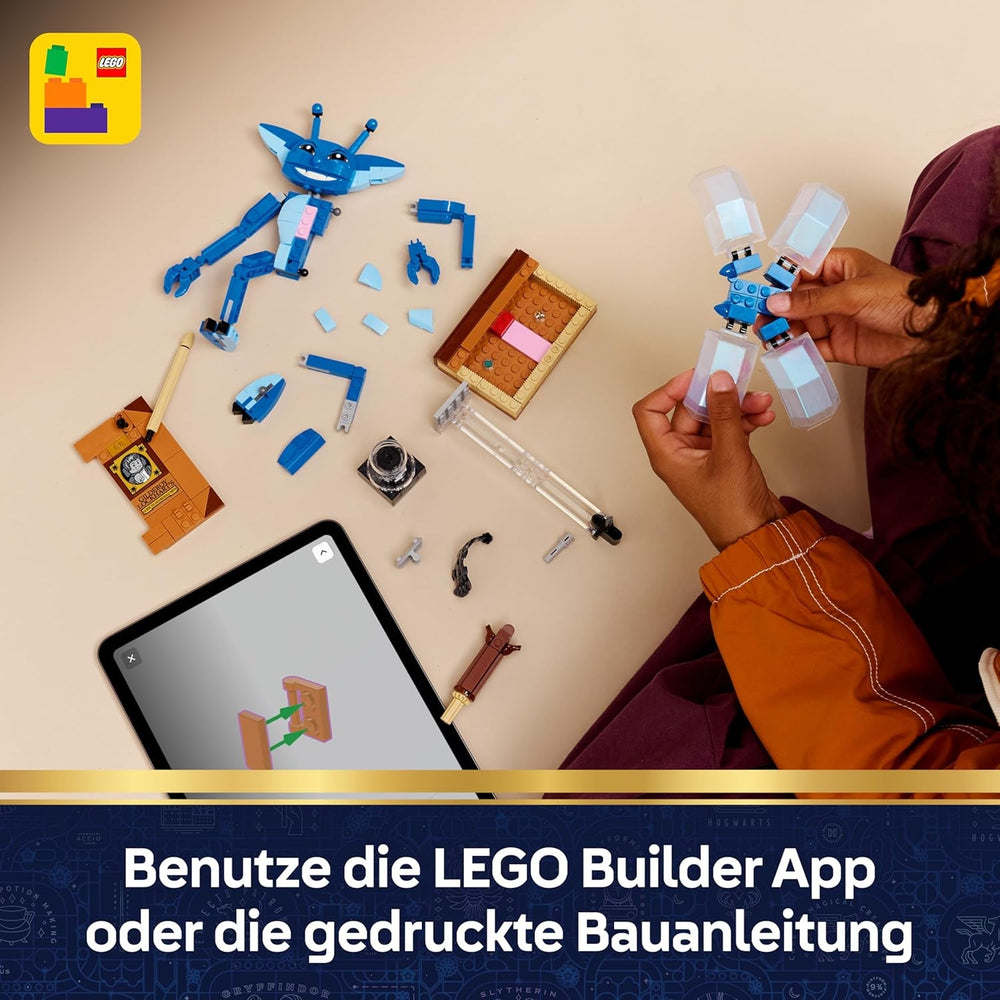 LEGO Harry Potter Wichtel - Dekofigur für Schlafzimmer oder Schreibtisch mit Gilderoy Lockharts Buch und Zauberstab - Merchandising -Geburtstagsgeschenk für Mädchen und Jungen ab 8 Jahren - 76461