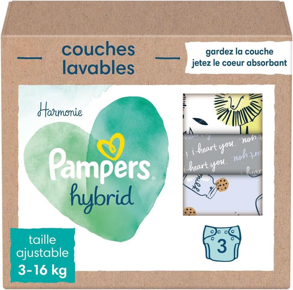 Pampers - Harmony Hybrid waschbare Windeln für Babys, 3er-Pack waschbare Windeln Mutter und Kind Naty Shop