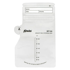 BF100 Aufbewahrungsbeutel für Muttermilch – Beutel für Muttermilch – Fassungsvermögen 220 ml – 100 Stück – Transparentes Lebensmittel- und Stillzubehör Bebe Naty Shop