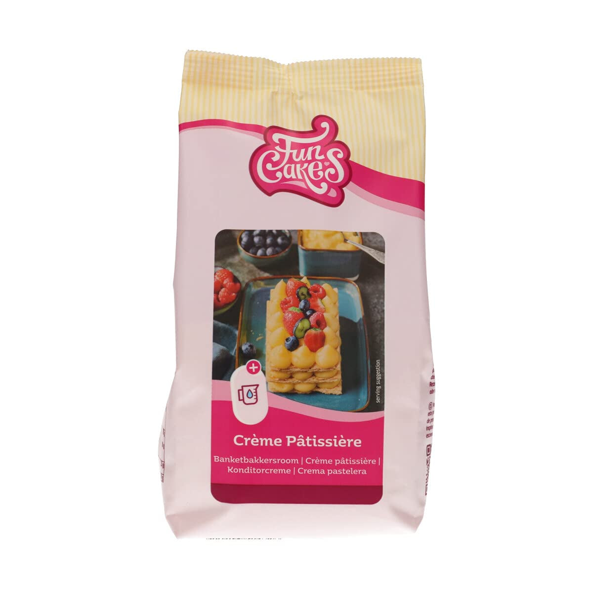 Funcakes Mix Für Crème Pâtissière, Einfach Zu Berübenen, Köstlicher Pudding Zum Füllen Von Kuchen, Cupcakes Und Anderen Leckereien, Nur Wasser Addenden, Halal., 1 Kg Mix zum Backen und Kochen Naty Shop 500 G Vanille