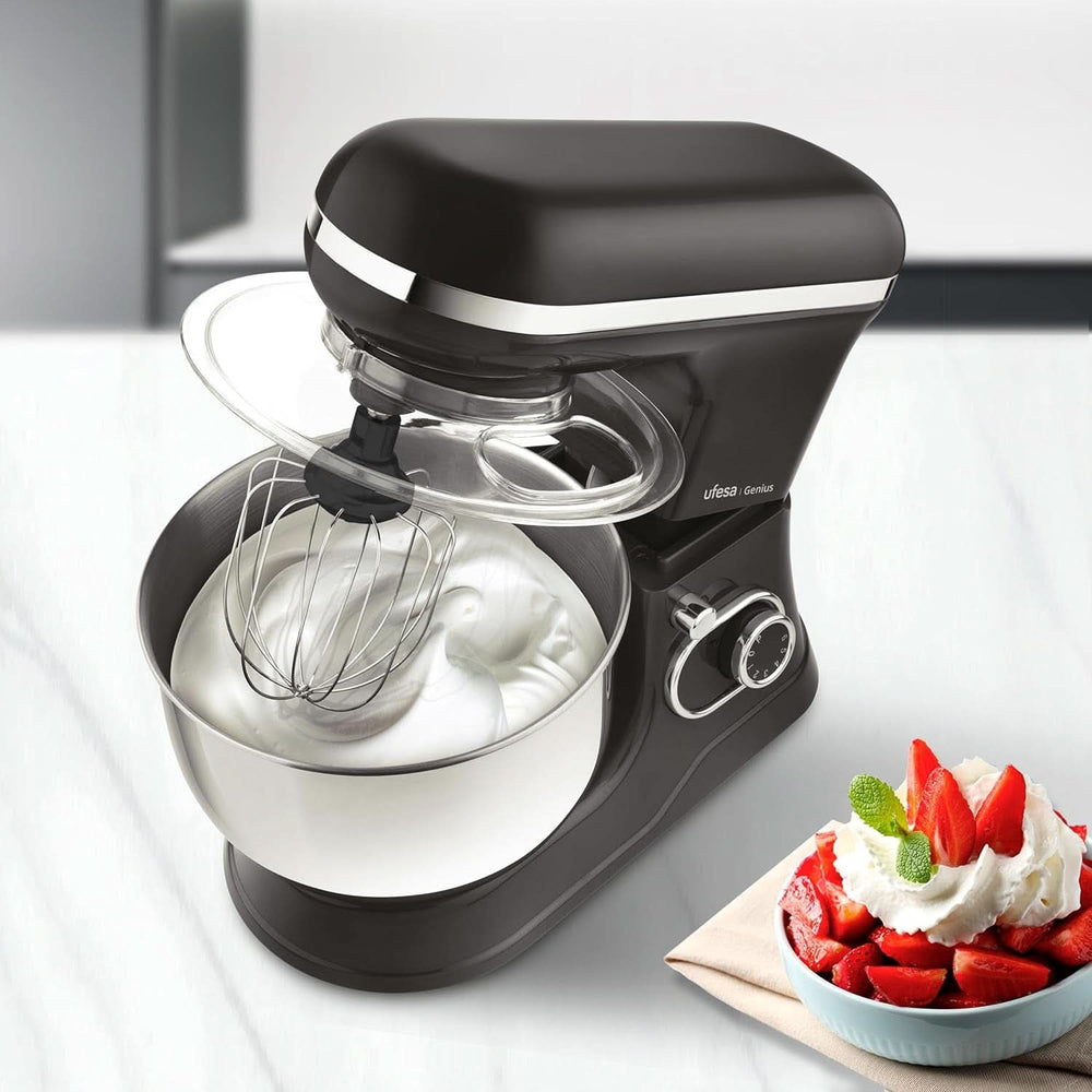 Ufesa Genius 5-In-1 Küchenmaschine Für Professionelle Backwaren, 1200W, 5L, Multifunktions-Küchenroboter, Edelstahl-Schüssel, 6 Geschwindigkeiten + Turbo, 3 Zubehörteile Enthalten, Bpa-Frei Mutter und Kind Naty Shop