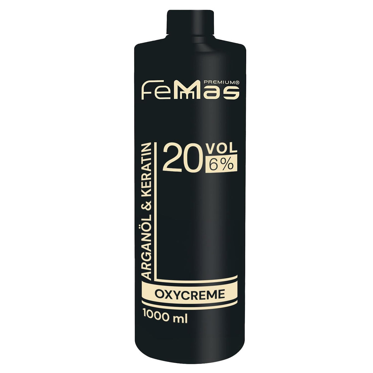 FemMas Oxycreme in 6% 1000 ml I Agent oxidant pentru colorarea și vopsirea părului I Aplicare ușoară și fixare optimă I Dezvoltator pentru rezultate uniforme în calitate de salon I Dezvoltator pentru colorarea părului Vopsea pentru par Naty Shop 6 1 litru (1 pachet)