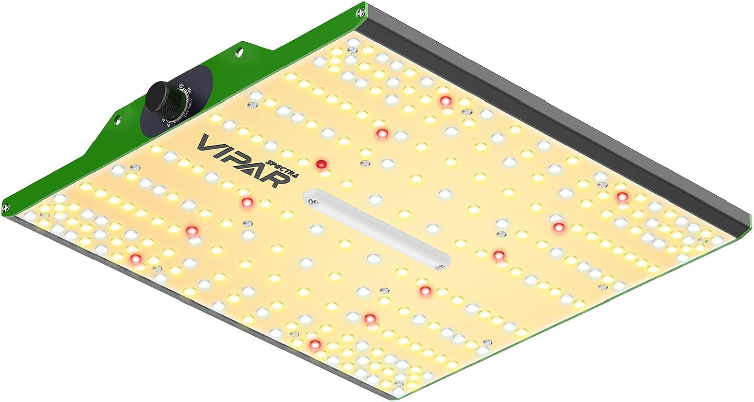 Lampă de creștere LED VIPARSPECTRA P1000, lampă cu spectru complet cu 2024 LED-uri, lumină de creștere LED, reglabilă 0%-100% pentru sere, plante de interior, răsaduri, legume, flori, pentru corturi de creștere 60x60cm și 80x80cm