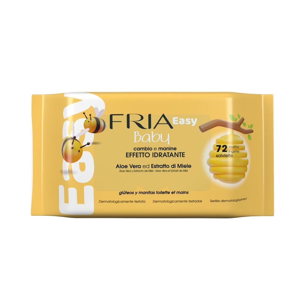 Șervețele umede Easy Baby, cu aloe vera și extract de miere cu efect hidratant pentru piele, testate dermatologic, pachet de 330 de șervețele