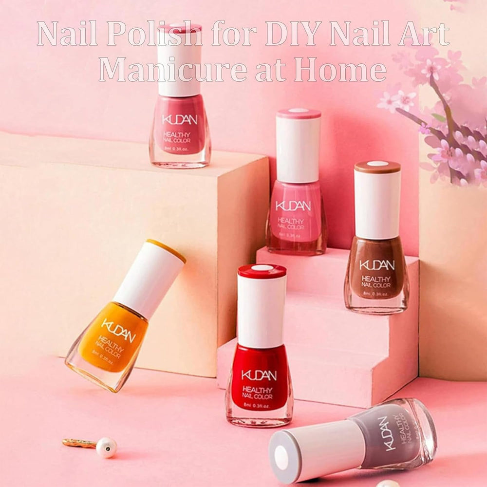 Set de ojă cu 4 piese - Oja pe bază de apă cu uscare rapidă și durabilă - Oja pentru design unghii DIY (set de 4 piese, stil nud, normal)