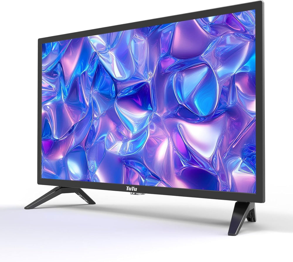 Televizor LED HD TuTu de 24 de inci (60 cm) cu tuner triplu (DVB-T/T2-CS/S2), player media USB, HDMI, VGA, CI/CI+, mod hotel (2024, 220 volți)