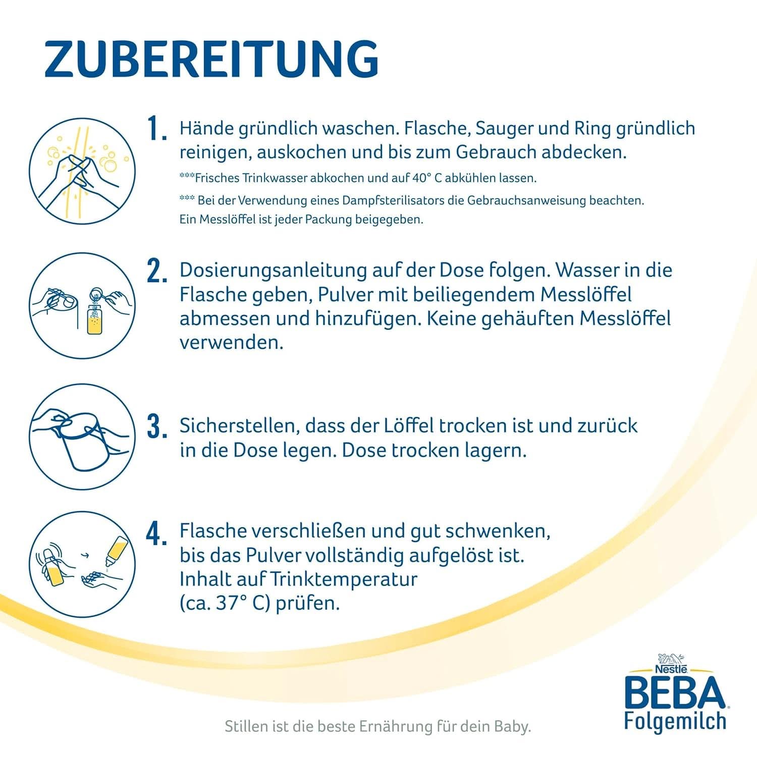 Nestle BEBA 2 Folgemilchpulver nach 6 Monaten, mit Komplex 5 HMO, nur Laktose, ohne Palmöl, 3er Pack (3 X 800G) Mutter und Kind Naty Shop