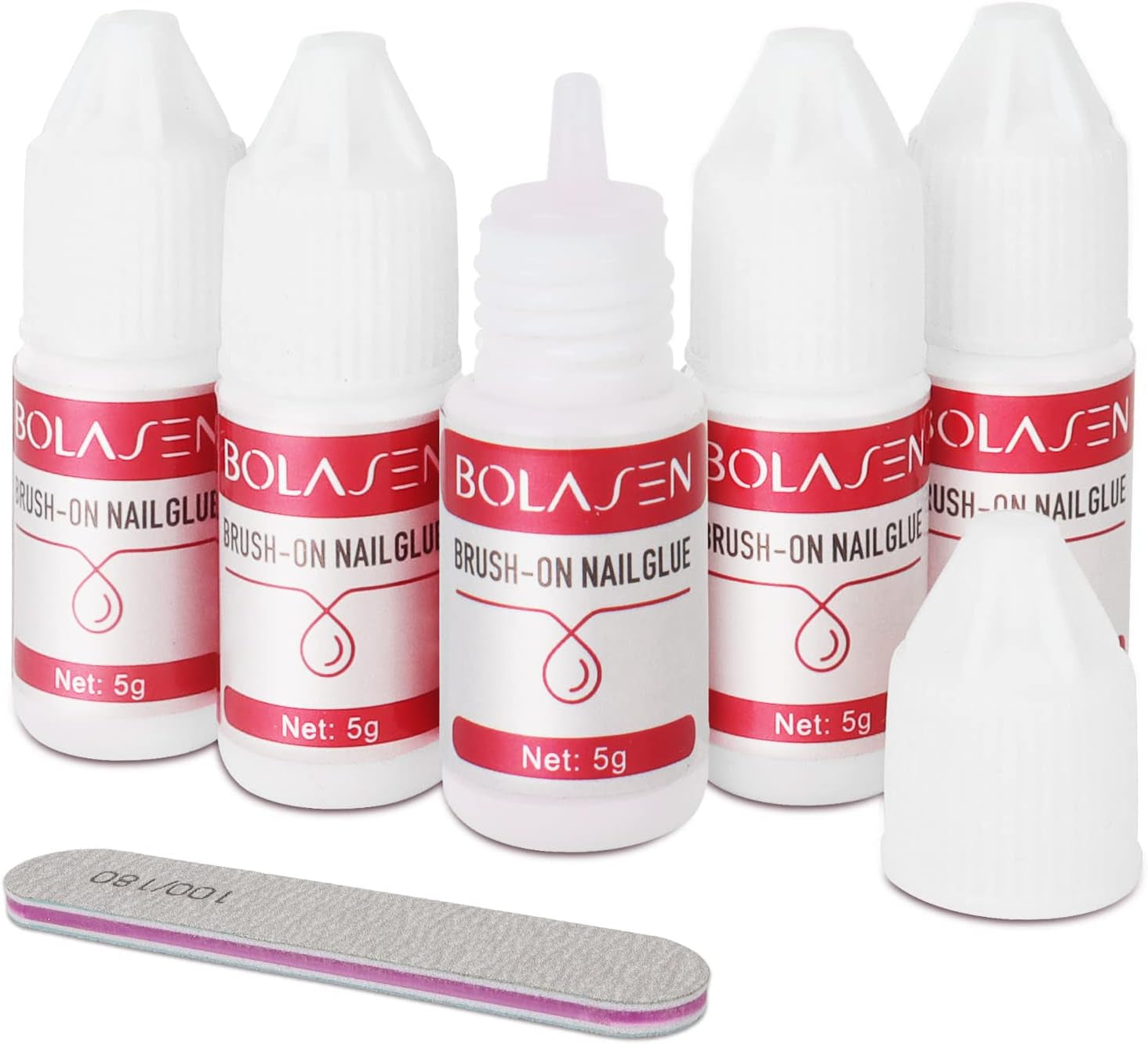 Lipici pentru unghii pentru vârfuri, BOLASEN Lipici pentru unghii extra puternic, 4 bucăți de lipici pentru unghii crăpate, Lipici pentru unghii, Lipici pentru unghii artificiale extra puternic, Lipici pentru unghii - 4 * 7 ml