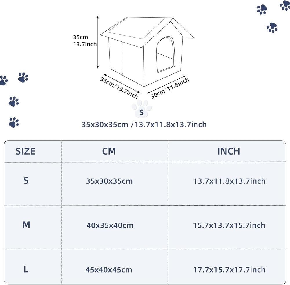 Katzenhaus Für Draußen Winterfest Wasserdicht Wetterfester Katzenhöhle Haustierhaus mit Katzenmatte Warm Hundehöhle Waschbar Hundehaus Tierheim Für Streuner Haustiere 45x40x45