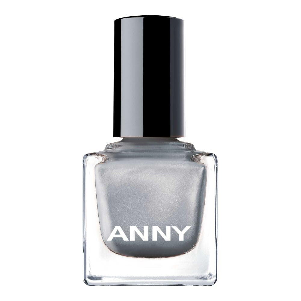 Oja ANNY – Oja colorată de înaltă calitate cu strălucire de lungă durată, rezistentă la ciobire și cu uscare rapidă, culoare: stil artistic - gri rece - 15 ml
