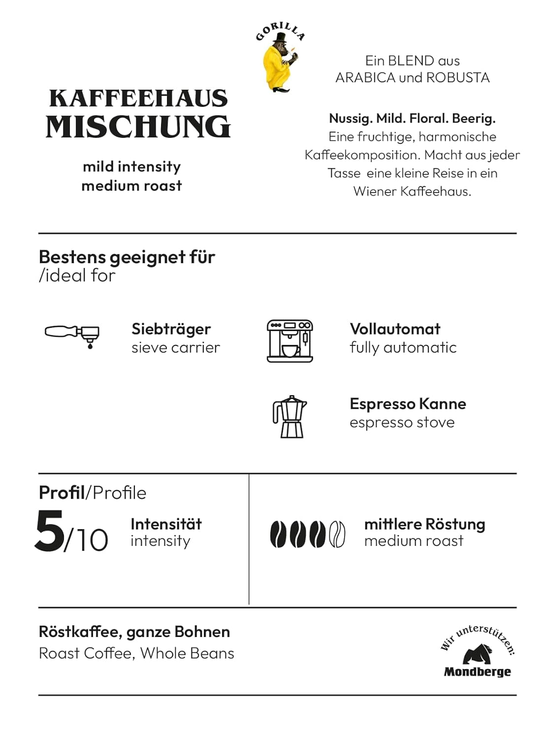 Joerges Kaffeehausmischung, 1 kg (Verpackung kann variieren) Naty Shop Kaffee