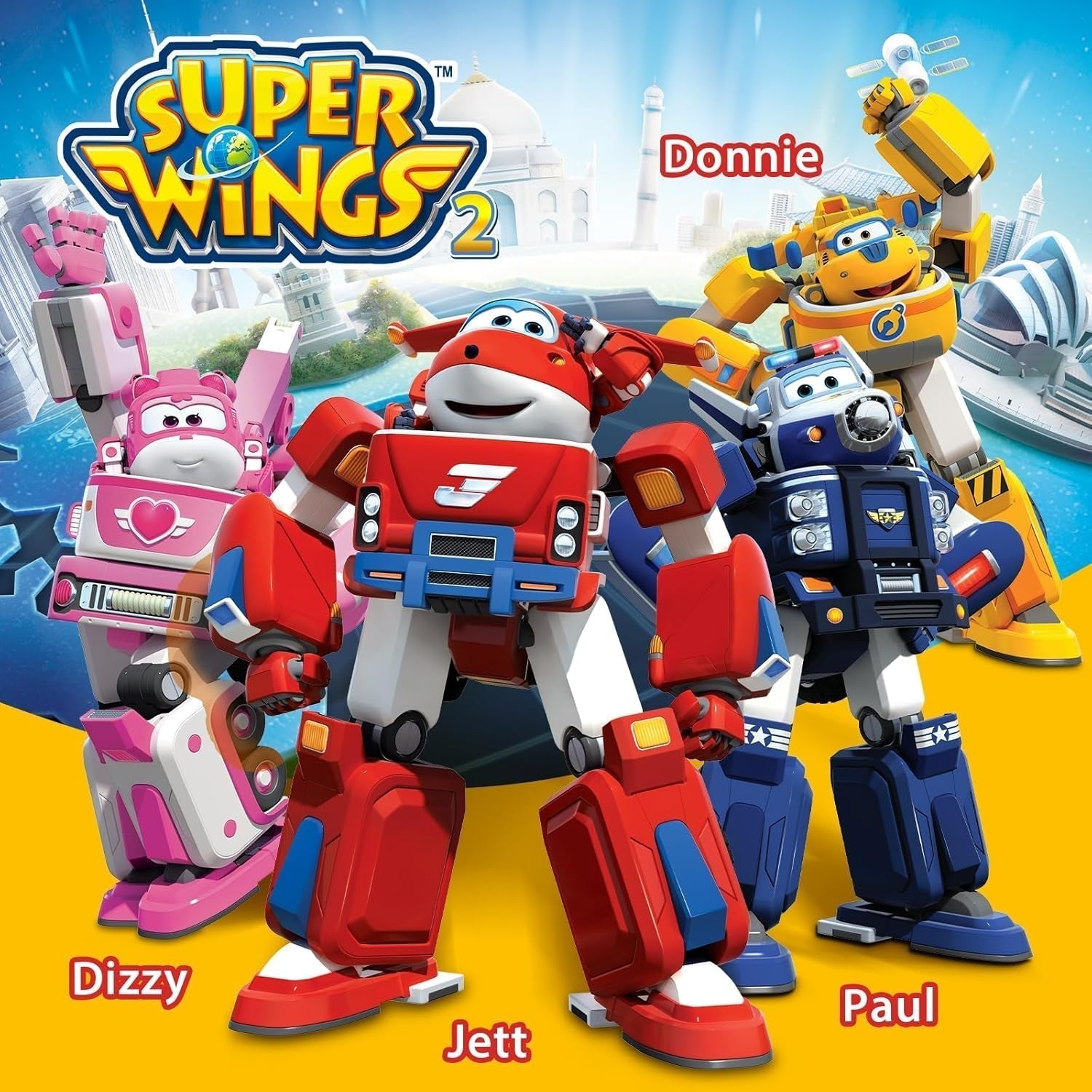 SUPER WINGS – WANDELBARES ROBOTERFAHRZEUG „PAUL’S CRUISER“ 18 cm + 1 FIGUR 5 cm – Transform-A-Bots Spielzeugauto und Flugzeug aus der Zeichentrickserie – Spielzeug für Kinder ab 3 Jahren. Actionfiguren Naty Shop