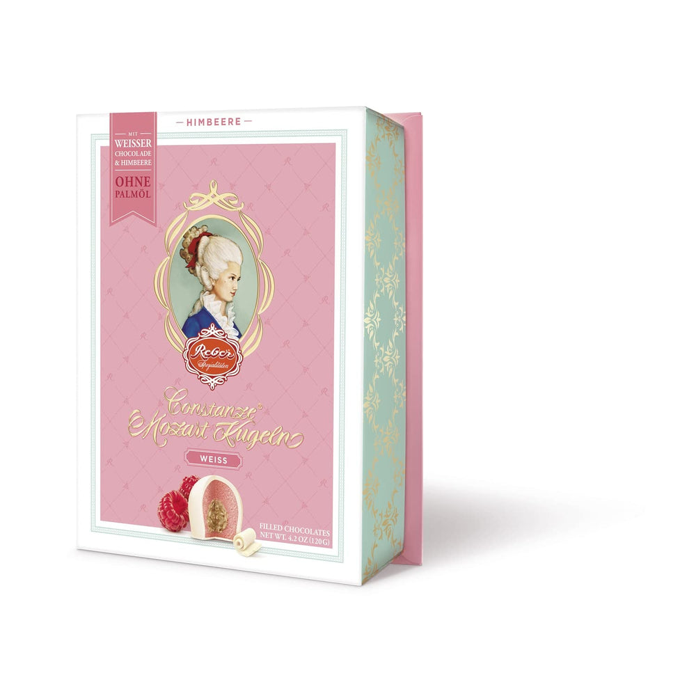 Bile Reber Mozart cu ciocolată neagră, pachet de 6 cu marțipan și nuga, vegane - 1 x 120 g