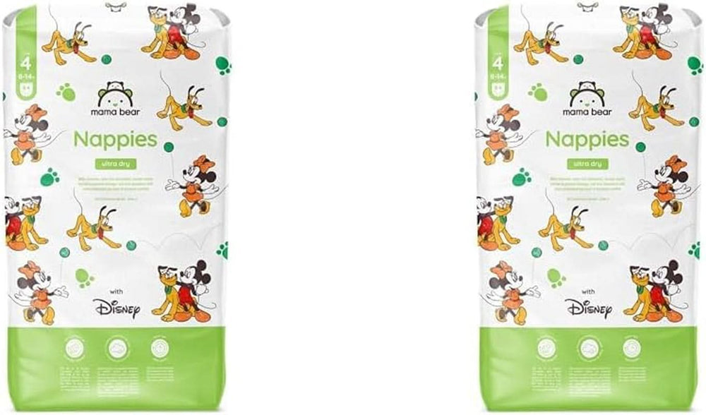 Mama Bear Disney Ultra Dry Windeln, Größe 4 (8–14 kg), Weiß, 84 Stück (1 Packung). Naty Shop Größe 4 (8–14 kg) (2 Packungen), Einzelpackung