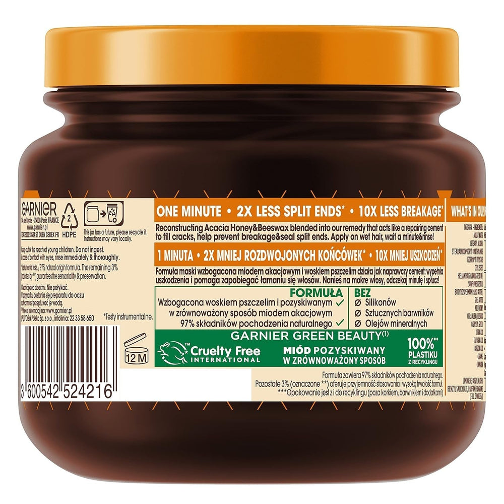 Mască de păr Garnier Botanic Therapy Honey Treasures 340ml Masca de par Naty Shop