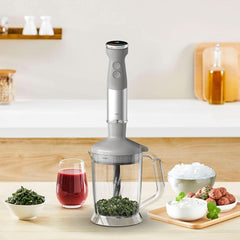 Tefal Quickchef+ 3-In-1 XL Stabmixer/Zerkleinerer/Schneebesen, 1000 W, Intuitive Geschwindigkeitsregelung, Turbo-Taste, Powelix-Messer-Technologie, Edelstahl, Grau, HB67MB30 Kitchen Naty Shop