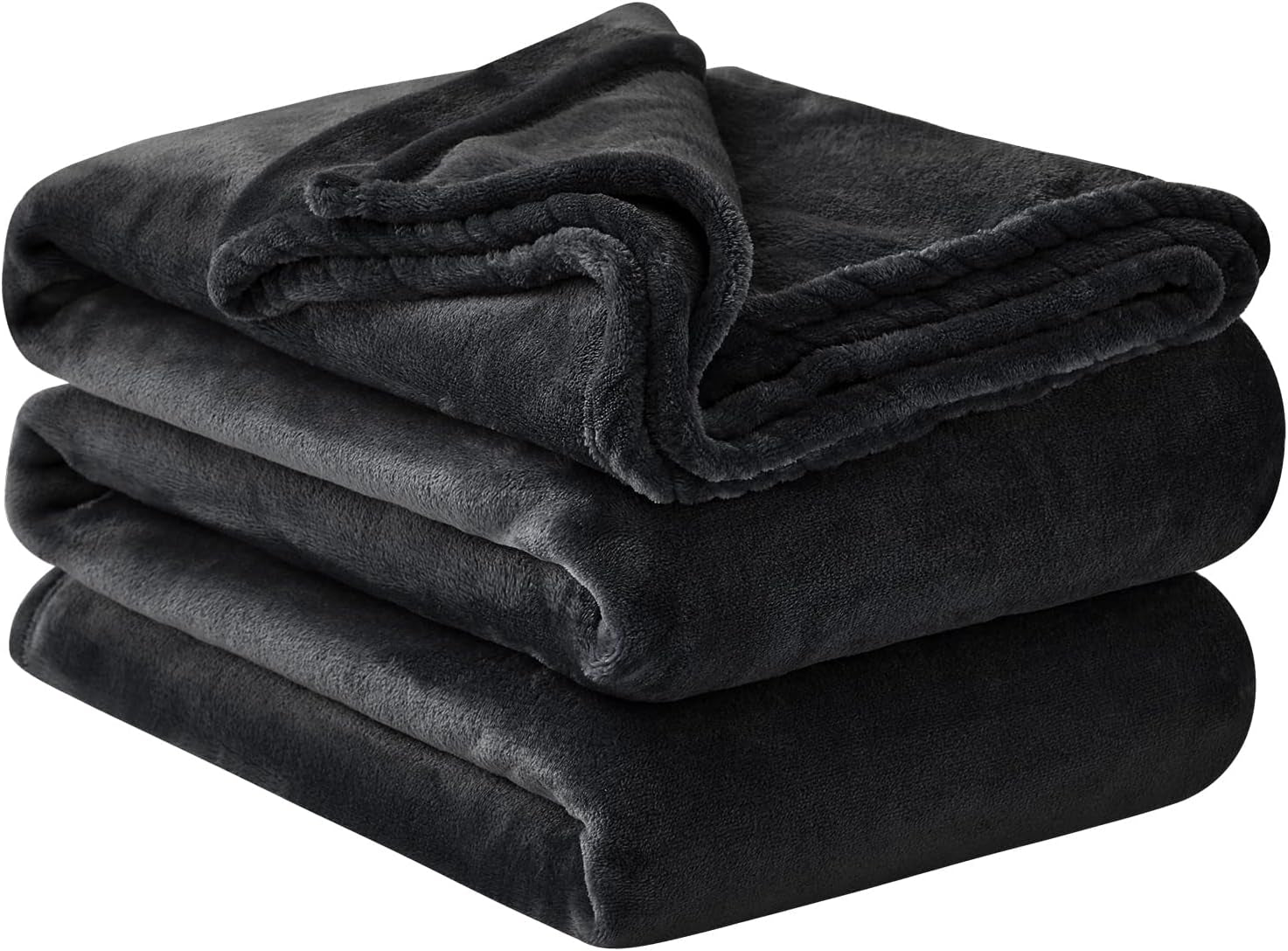 Aisbo Cuddly Blanket Fluffy Blanket Grey - Fleece Blanket 150X200 Cm XL Warm Sofa Blanket, Cosy Living Blanket Light Grey Soft As Living Room Blanket Couch Blanket For Winter Paturi si Cuverturi Besuche den Aisbo-Store Negru 220 X 240 Cm