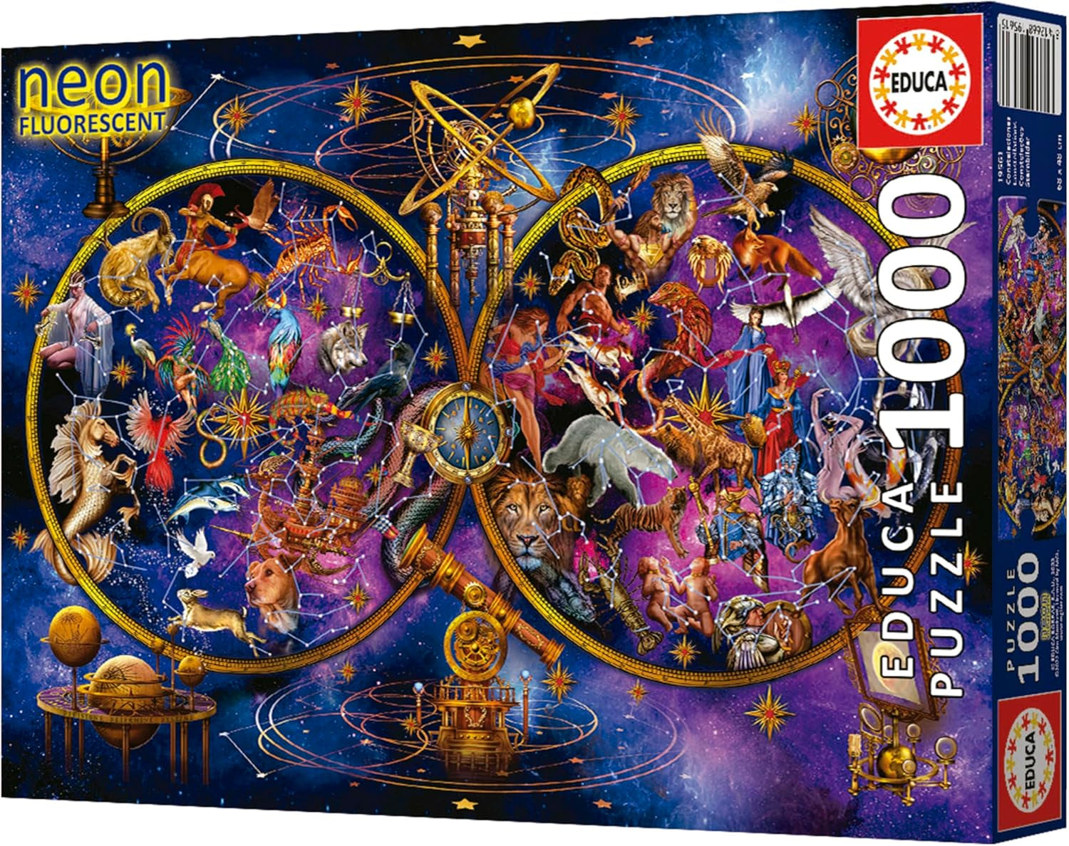 Educa - Puzzle 1000 piese pentru adulti | Imagini cu stele, puzzle 1000 piese pentru adulti si copii de la 14 ani, fluorescent, luminos in intuneric (19561) Puzzle Naty Shop