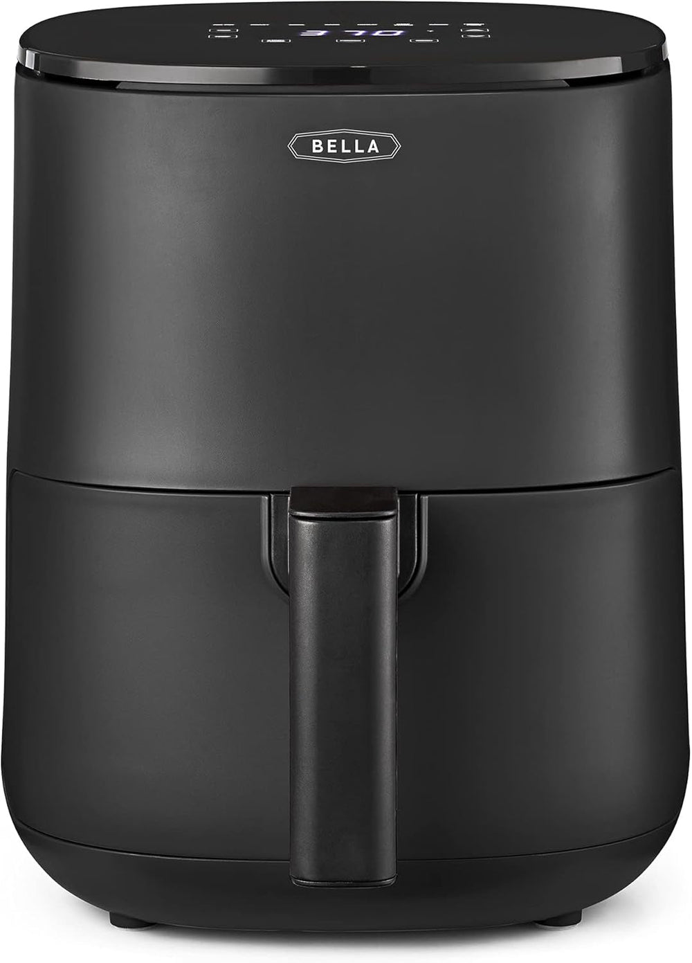 BELLA Heißluftfritteuse 1,9 l, kompakter 5-in-1-Multikocher, Antihaftbeschichtung, spülmaschinenfester Korb, Haushaltsgeräte, Naty Shop, Schwarz, 3 l, US-Touchscreen