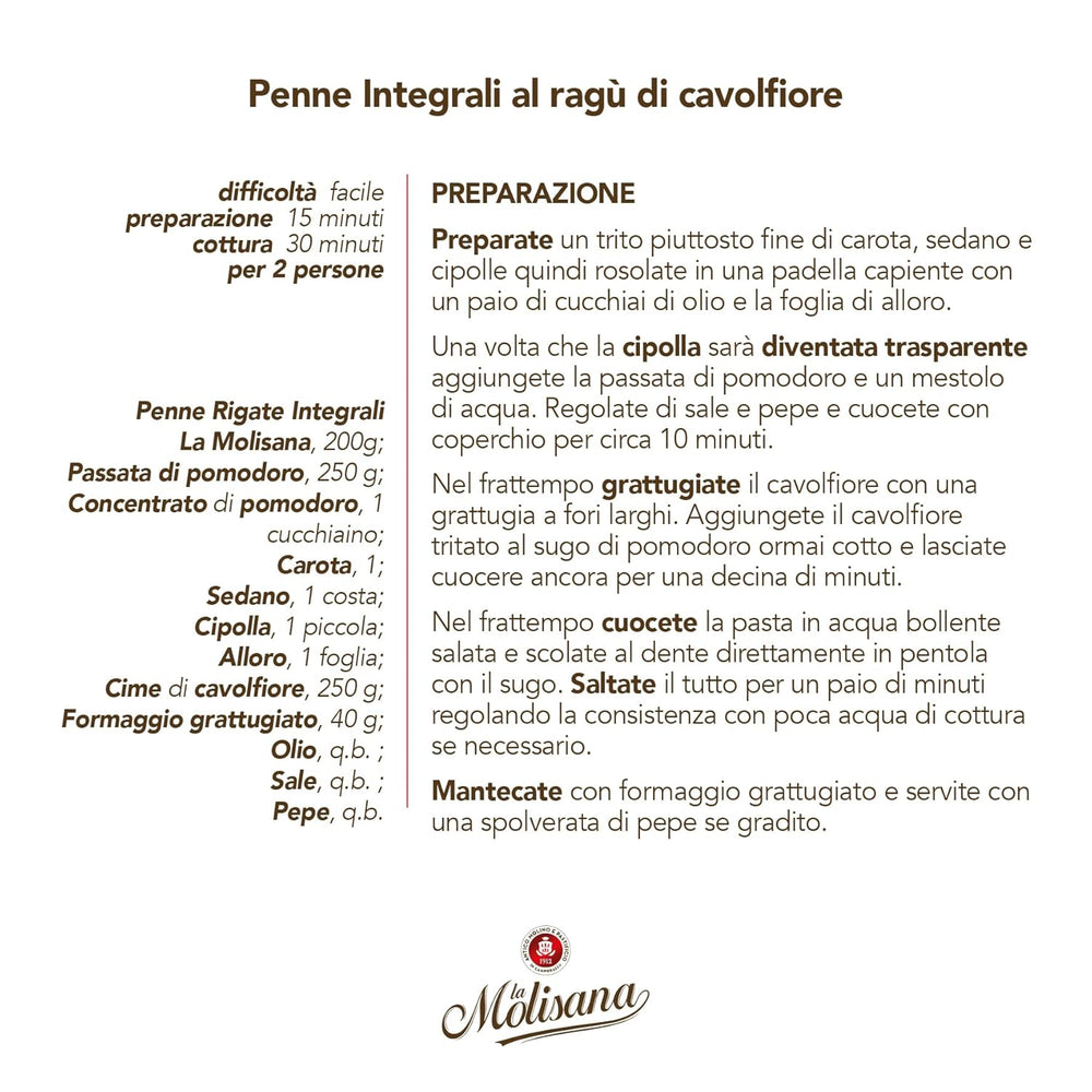 Nr. 20 Penne Régate Integrale Pastete 500 g – Packung mit 6 Stück