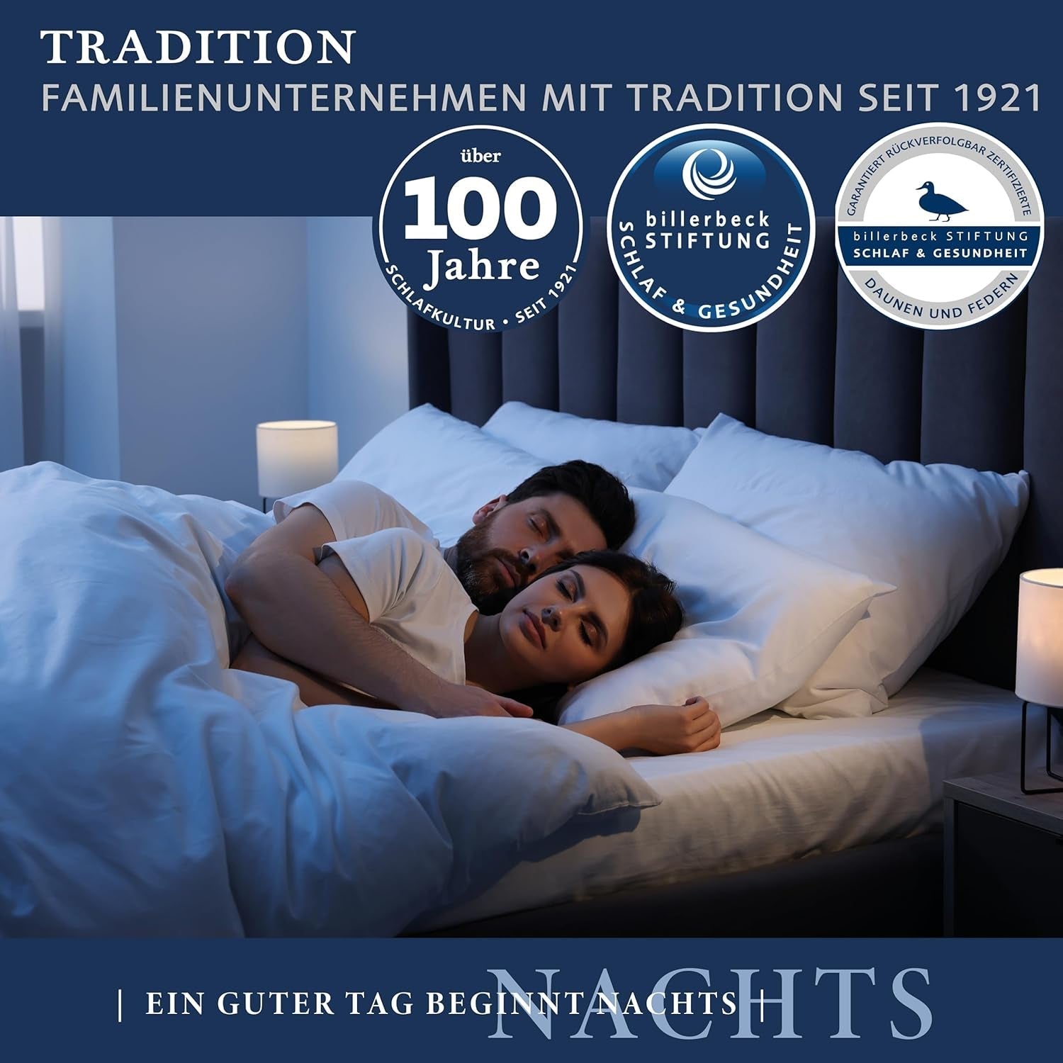 Plapuma din puf Billerbeck - E04 Gold Edition - Plapuma pentru toate anotimpurile - 135 X 200 Cm Plapuma cu puf real - Nivel mediu de căldură Plapumi si pilote Naty Shop