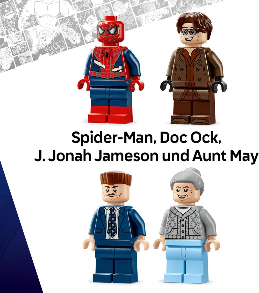 LEGO ǀ Marvel Spider-Man vs. Doc Ock: Showdown in der U-Bahn - Kreatives Spielzeug mit Superhelden Minifiguren - Spielzeug Zugmodell - Kinder Geschenk für Jungen und Mädchen ab 9 Jahren - 76321