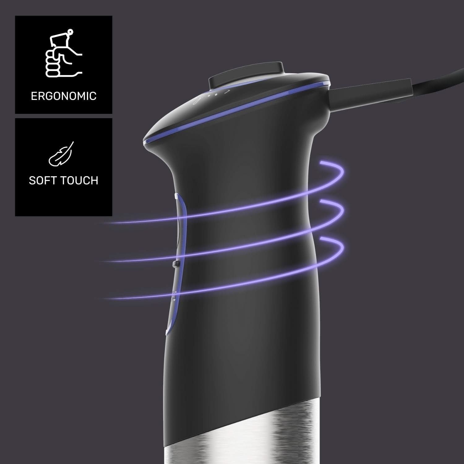 Taurus Standmixer 1000W | 20 Geschwindigkeitsstufen | Turbofunktion | 4 Edelstahlklingen | Ergonomisches Soft-Touch-Design | Spritzschutz | Zubehör | Edelstahl | Elektrisch |Kunststoff, Silber/Schwarz Mutter und Kind Naty Shop