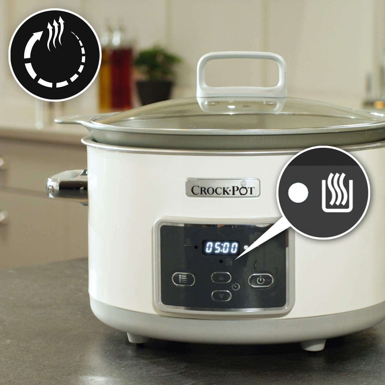 Crock-Pot Digital Slow Cooker Saute Slow Cooker mit Duraceramic 5 Liter, CSC026X Slow Cooker Naty Shop