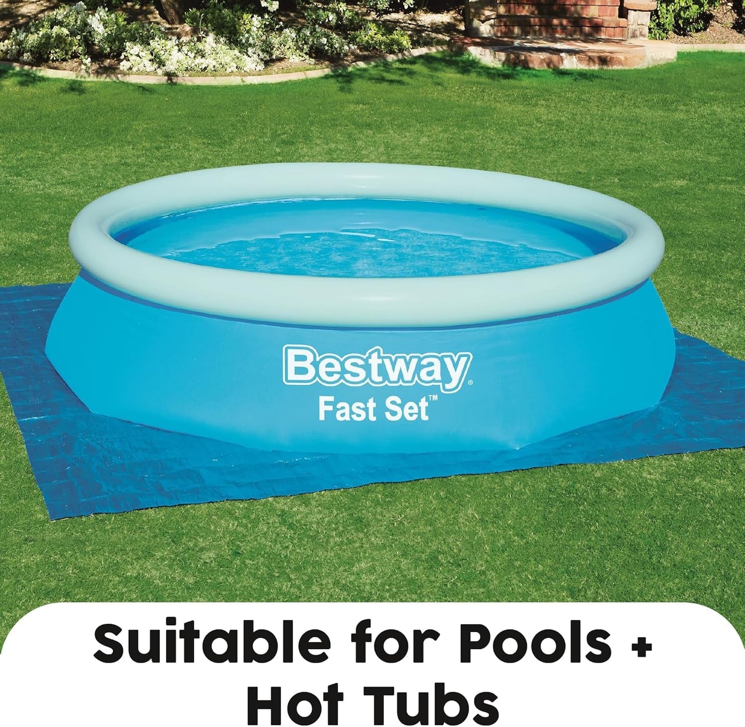 Folie de sol Bestway PE 335 x 335 cm, albastră, pătrată
