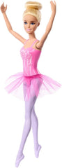 Barbie Ballerina-Puppe, Blonde Modepuppe in lilafarbenem, ausziehbarem Tutu, mit Ballettarmen und Ballerinaspitzenschuhen, HRG34
