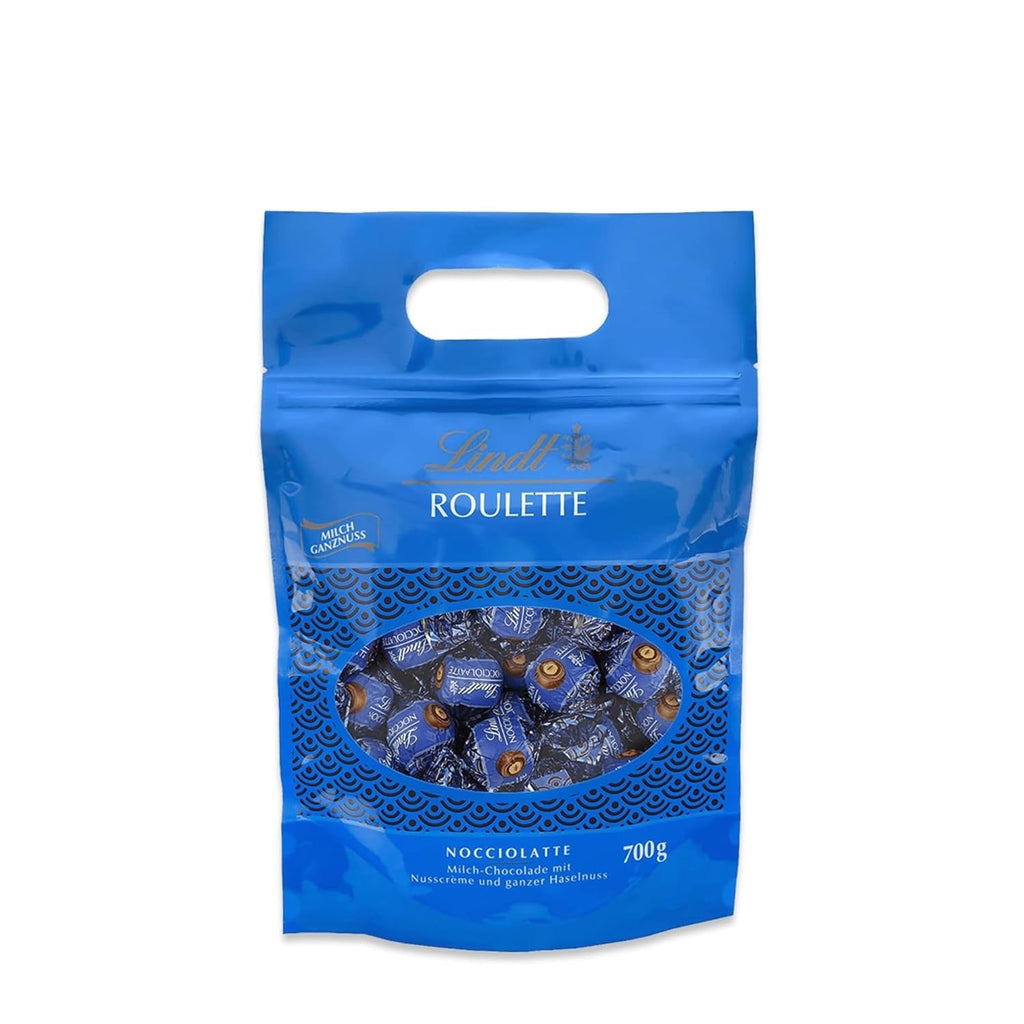 Lindt Ciocolata ROULETTE Balls Noccionoir, 700 grame Bomboane de Ciocolata Naty Shop Vollmilch-Haselnuss