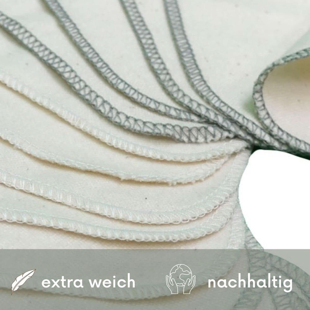 Avo + Cado – Packung mit 15 wiederverwendbaren Babywaschlappen als Ersatz für Feuchttücher (Farbe: Grau) Mutter und Kind Naty Shop