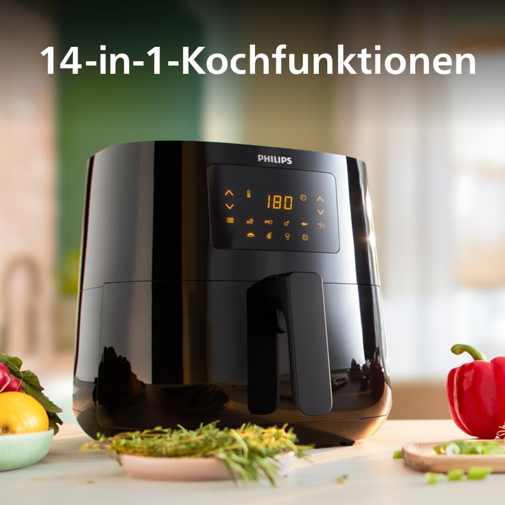 Philips 3000Er Airfryer XL – Rapid Air-Technologie, Frittieren mit bis zu 90 % weniger Fett, Fassungsvermögen 1,2 kg, 6,2 Liter, Touchscreen-Geräte Naty Shop
