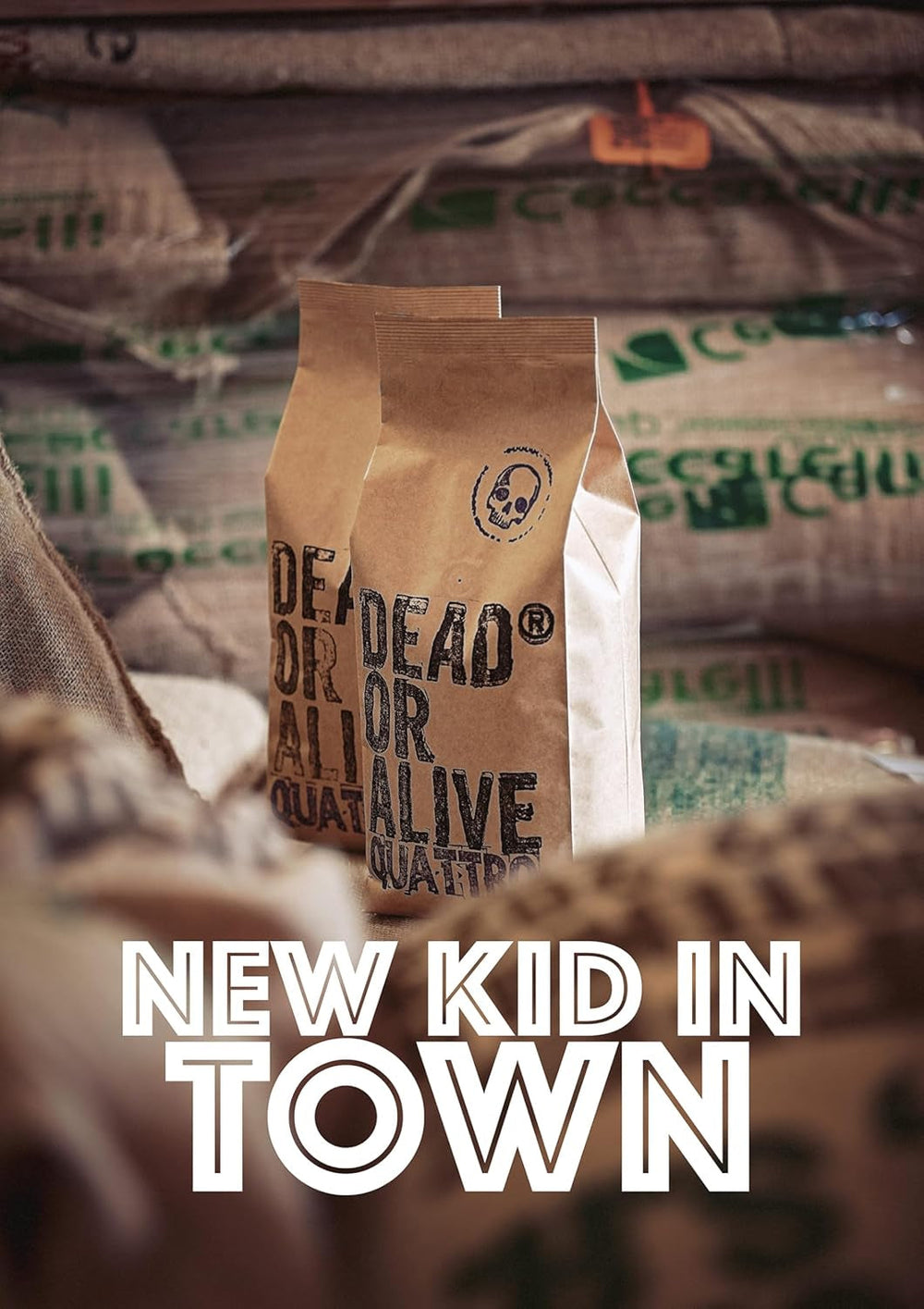 DEAD OR ALIVE QUATTRO – Espresso Bohnen – Arabica-Robusta Blend – Mild & Aromatisch – Feine Crema – Ganze Bohnen 1 kg – Geröstet in Italien