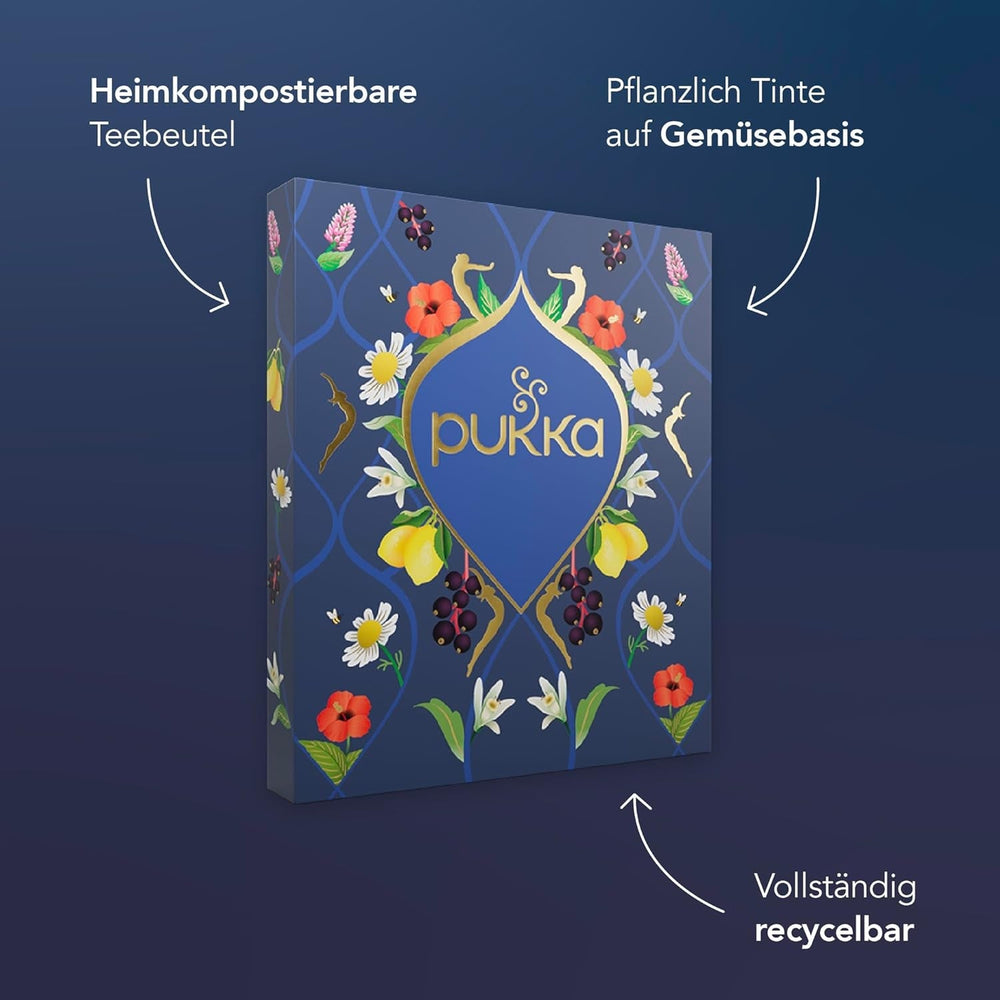 Set cadou ceai Pukka, ceai din plante bio, cutie de ceai, set de ceai durabil, ideal pentru orice ocazie, idee de cadou, 9 variante, 45 pliculețe de ceai