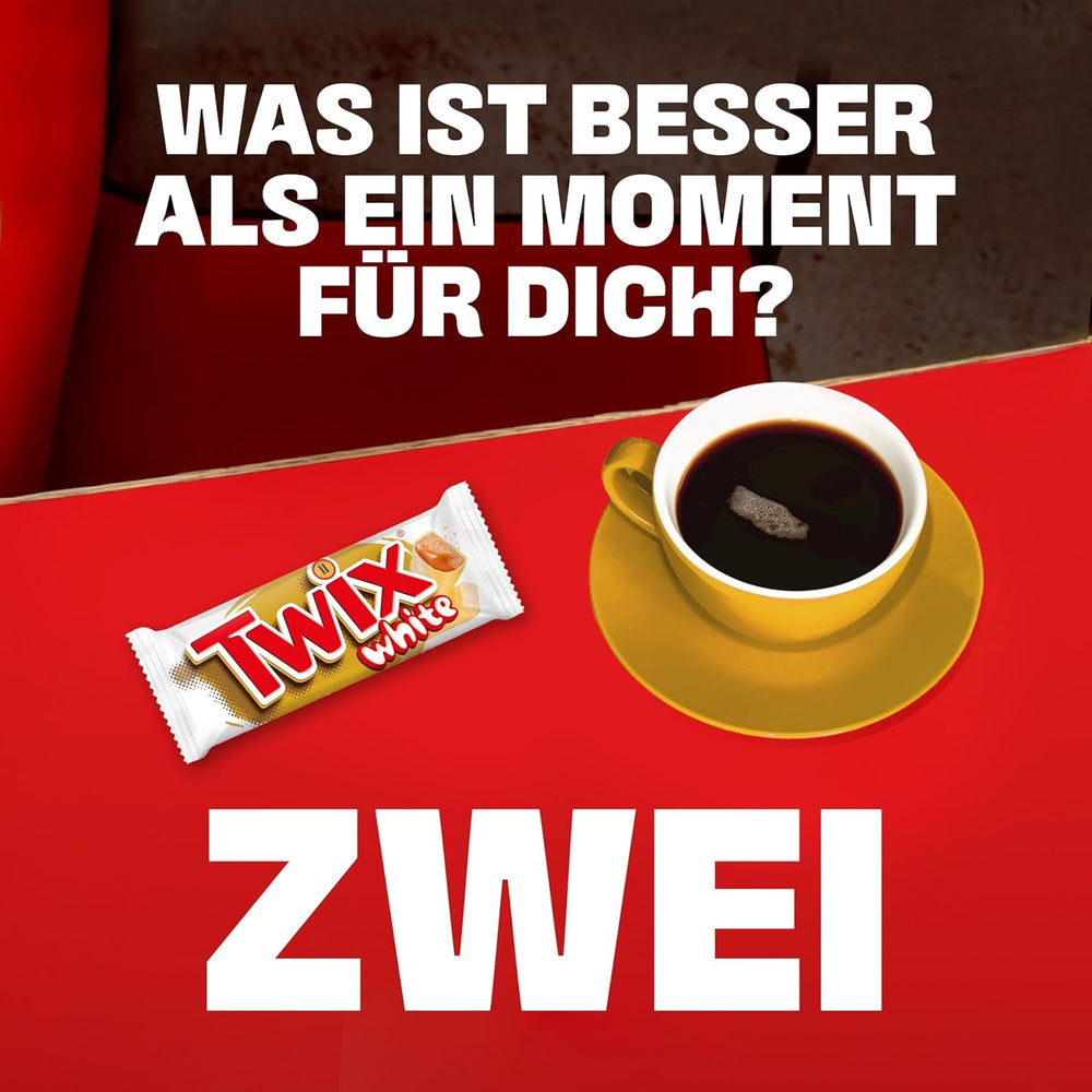 Batoane Twix de ciocolată albă; caramel, biscuiți, ciocolată albă; pachet multiplu de ciocolată; 5 batoane (5 x 46 g)