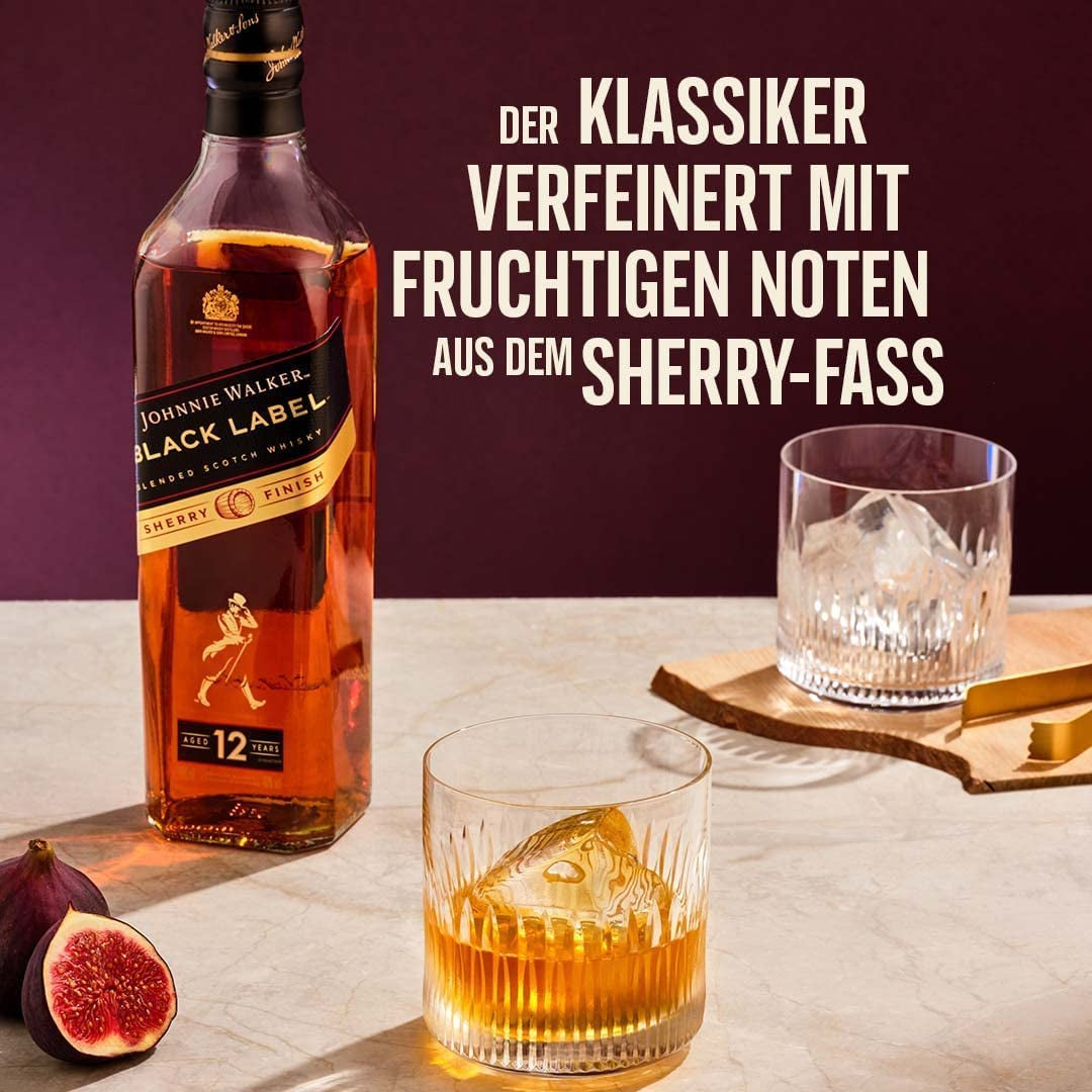 Bile de ciocolată LINDOR cu alune, pungă de 1 kg + butoi Johnnie Walker Sherry 0,7 litri