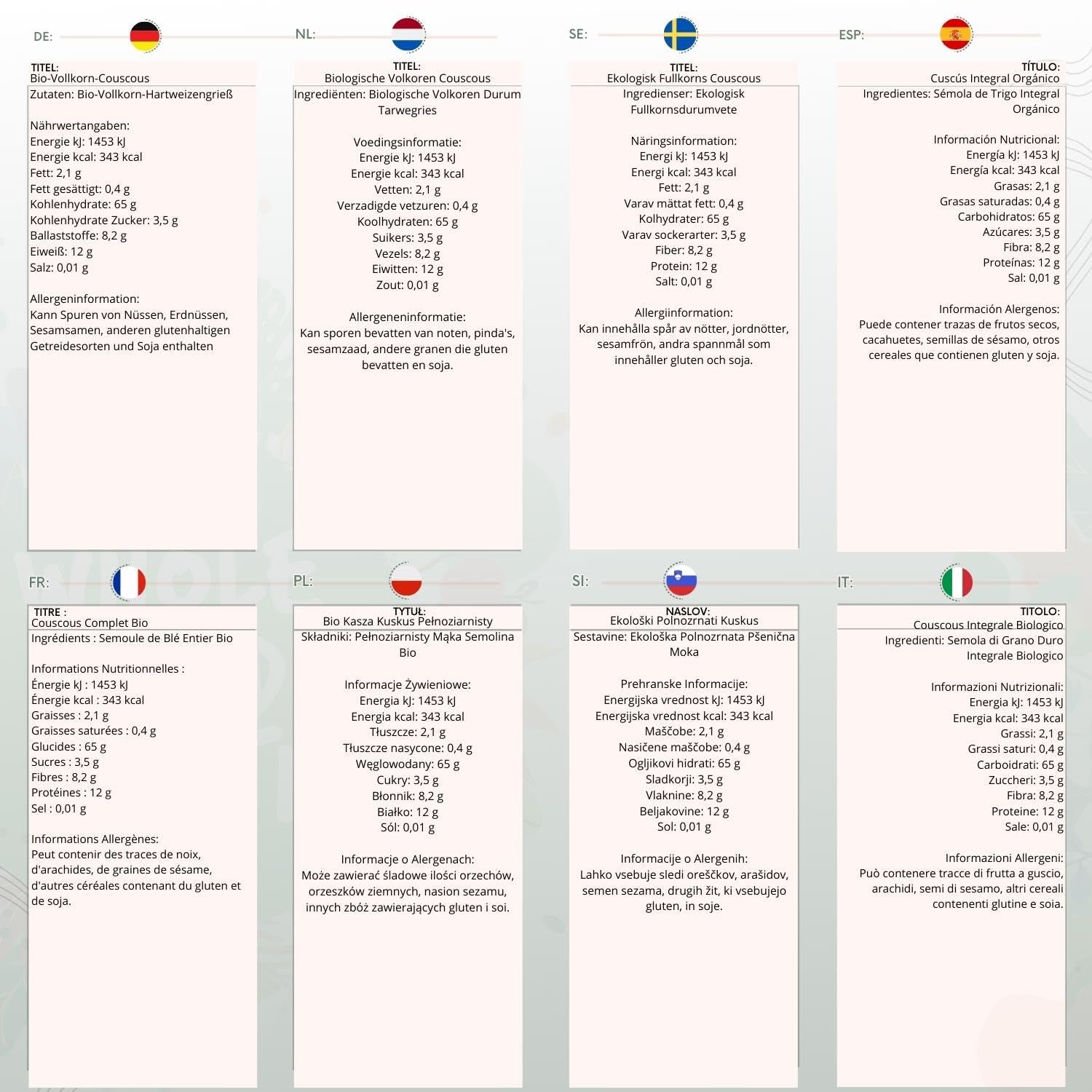 Bio-Couscous von Wholefood Earth – 1 kg | Roh | GVO-frei | Vegan | Reich an Ballaststoffen | Bio-zertifiziert