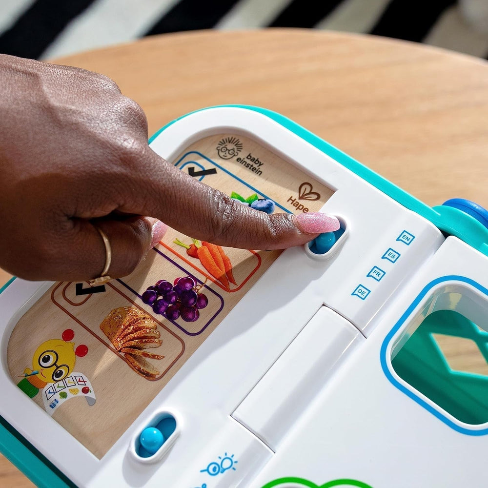 Jucărie Baby Einstein + Hape Magic Touch Register Pretend to Check Out, cu sunete reale și muzică, de la 9 luni în sus Jucarii Bebe Naty Shop