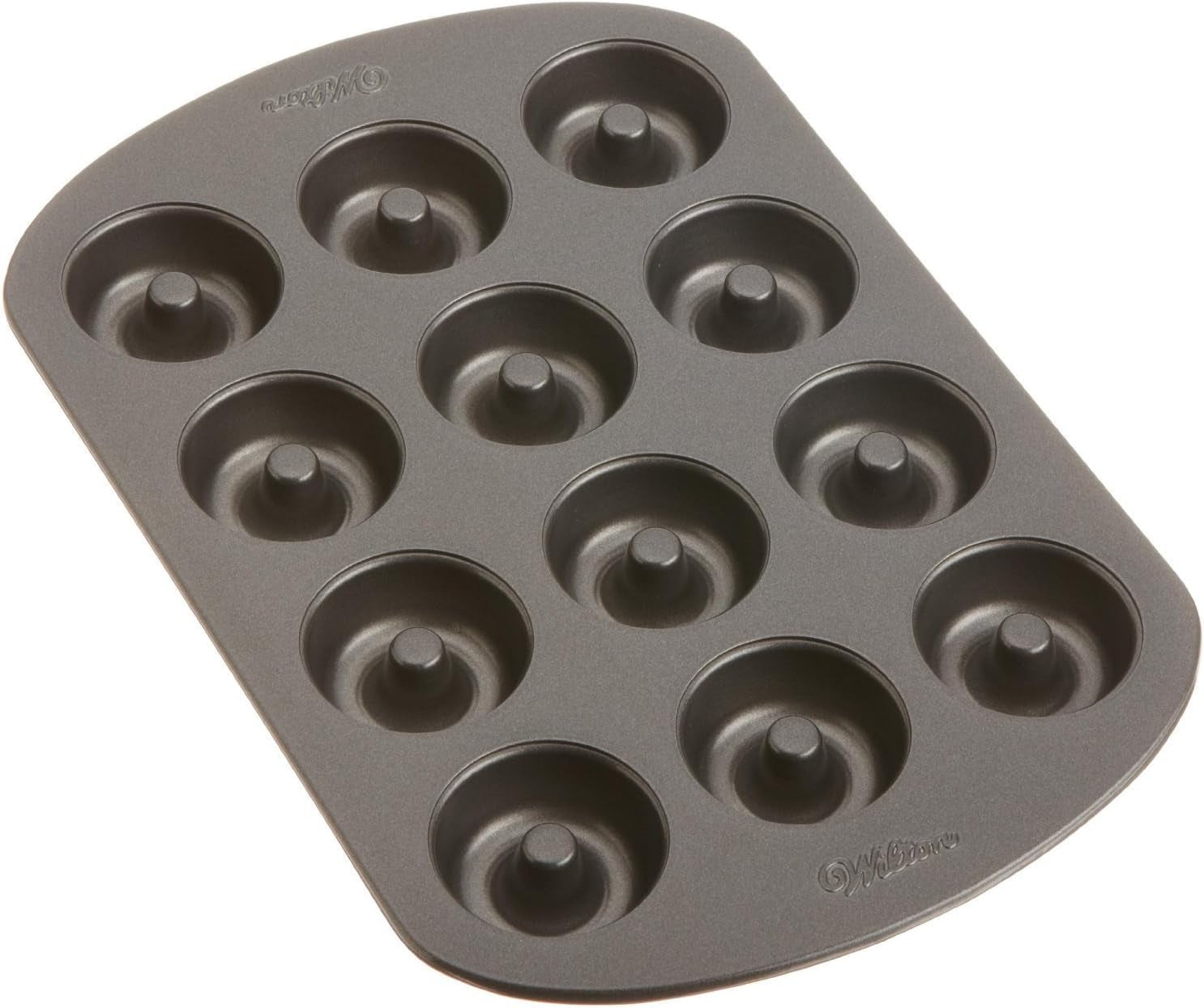 Wilton Donut-Backform Mit 12 Mulden Donutform, Hochwertige Donut Backform Mit Antihaftbeschichtung Für 12 Mini-Donuts, Spülmaschinenfest Formen und Tabletts zum Backen Naty Shop Medium