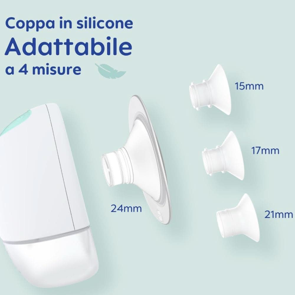 MAM Move Pompă de sân portabilă cu 3 moduri de funcționare și 5 niveluri de intensitate, carcasă din silicon Skinsoft, reglabilă la 4 dimensiuni Accesorii Hrana si Alaptare Bebe Naty Shop