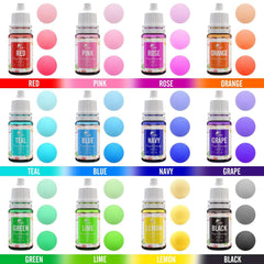 Set 12 coloranti alimentari lichizi, 10 ml fiecare culoare Naty Shop