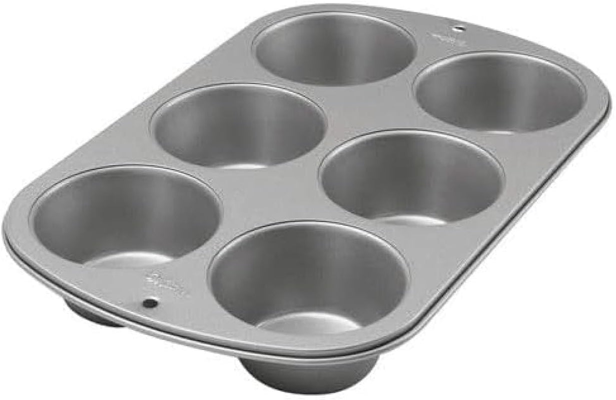 Wilton 445291 445291 Jumbo-Muffinform, Antihaftbeschichtung, 6 Löcher, 4,5 x 22,2 x 34,2 cm, Stahl Backformen und Bleche Naty Shop