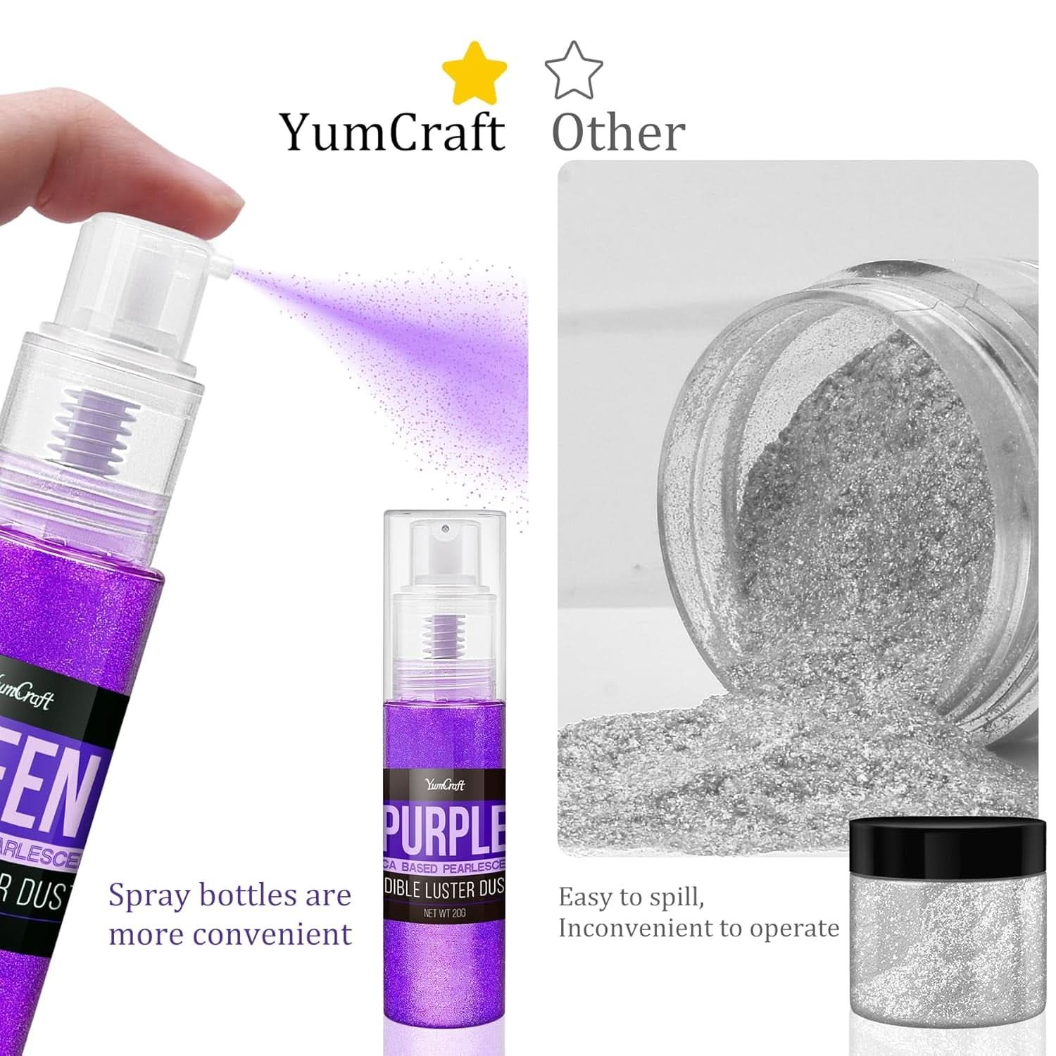 Spray glitter comestibil, 20 grame Naty Shop